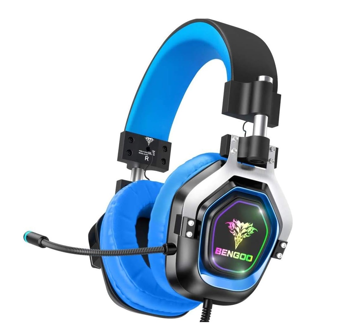 Bengoo G9200 Over Ear RGB Gaming Headphone With Mic - Black