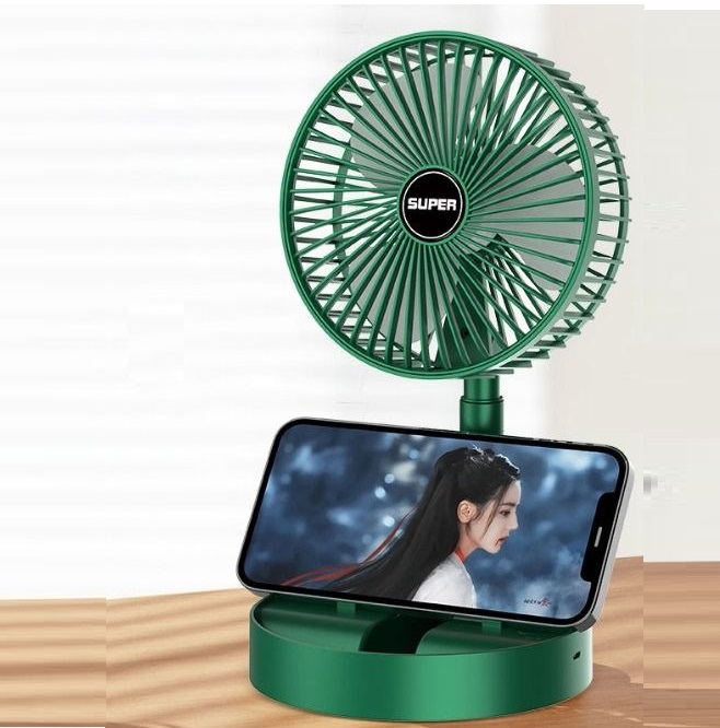 Mini Portable Folding Rechargeable Table Fan - Multicolor