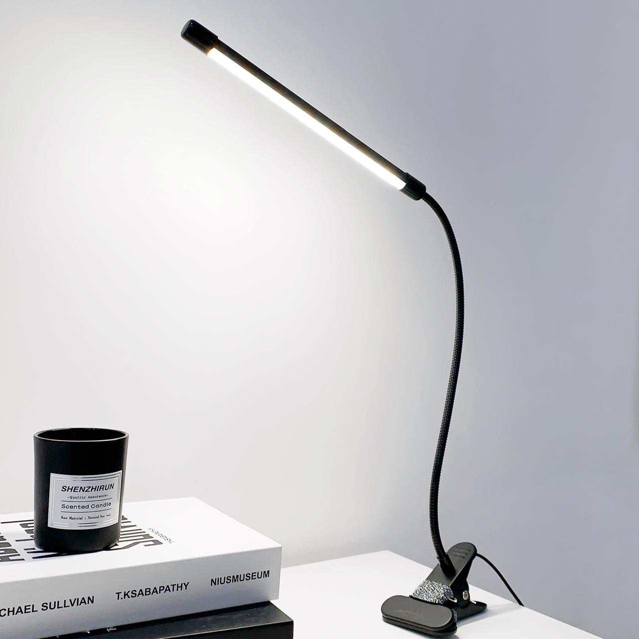 FX001F LED Desk Clip Table Lamp - Black