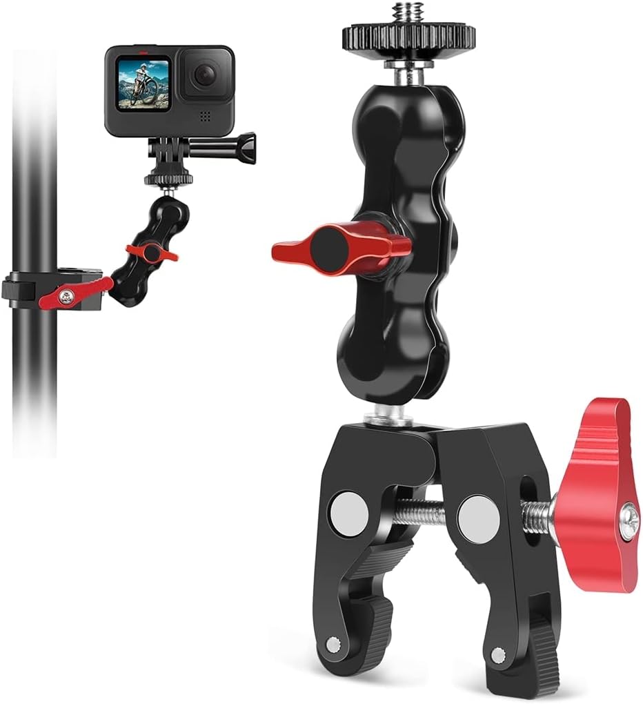 Multi Function Camera Super Clamp Ball Mount - Black