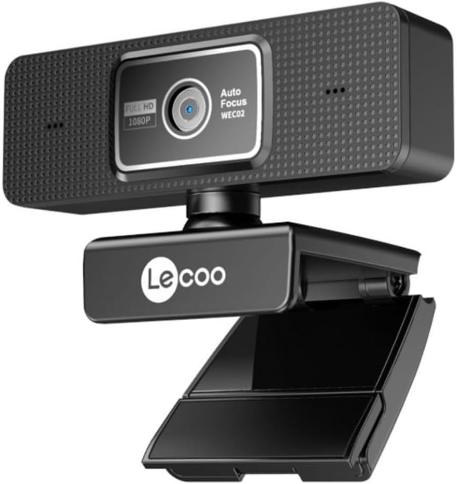 Lecoo WEC02 Web Camera Auto Focus - Black