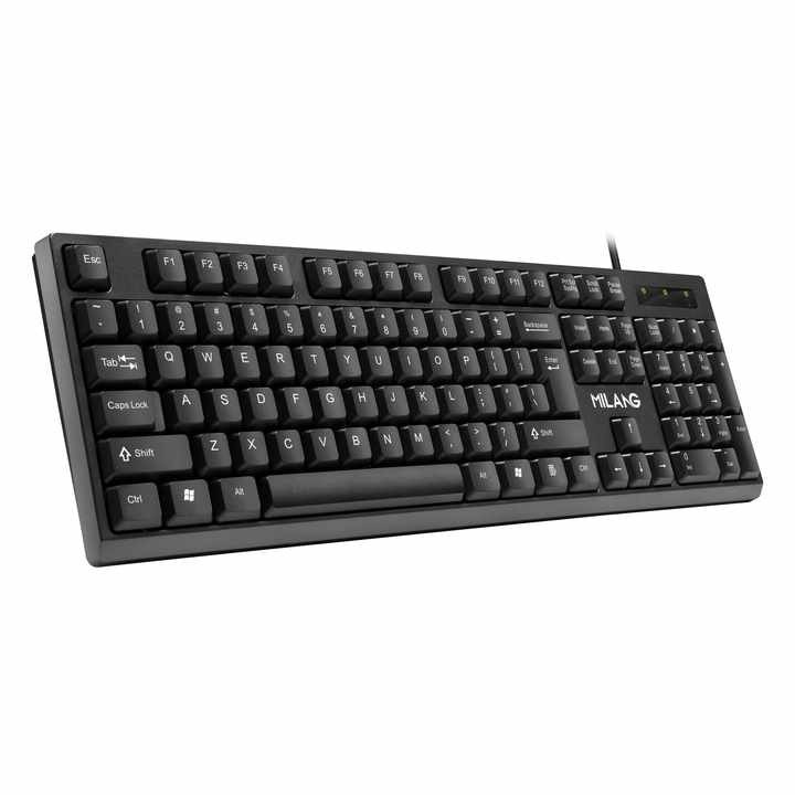 Milang K20 Office Wired Keyboard - Black