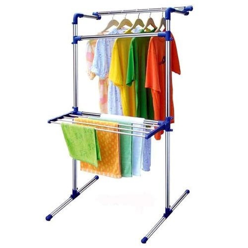 Stainless Steel Portable Multifunctional Cloth Dryer Stand - Multicolor