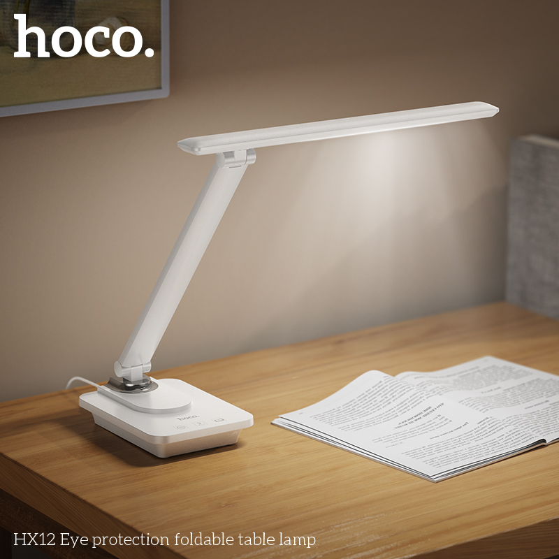 Hoco HX12 Eye Protection Folding Desk Lamp - White