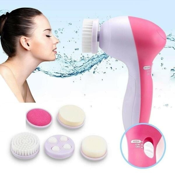 5 In 1 Multifunction Electronic Face Facial Cleansing Brush Spa Skin Care Massage