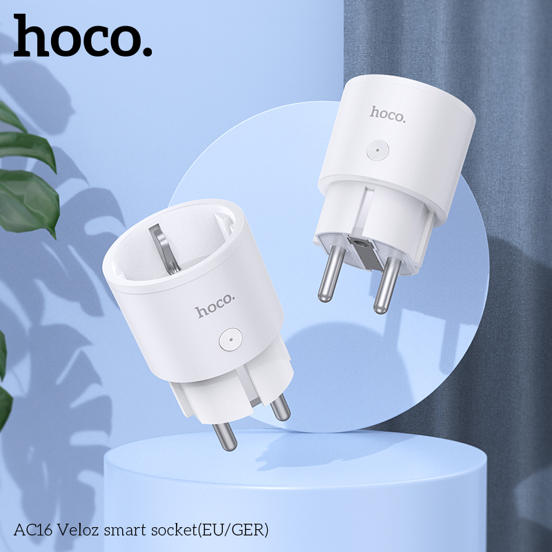 Hoco AC16 Smart Plug Remote Control Device Power On Off - White