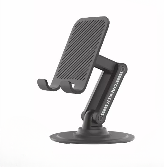 Yesplus YS1517 Foldable Holder Stand – Universal 360° Rotation Desktop Tablet & Phone Stand - Black