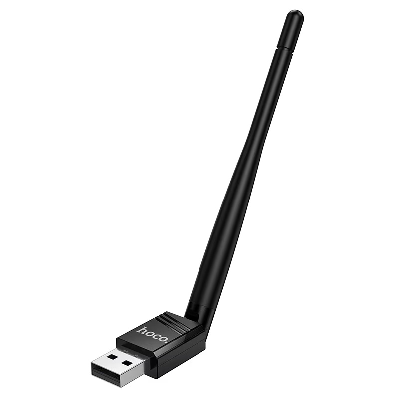 Hoco HI37 High-Gain 150Mbps Wi-Fi 4 USB Adapter – RTL8188GU Chipset - Black