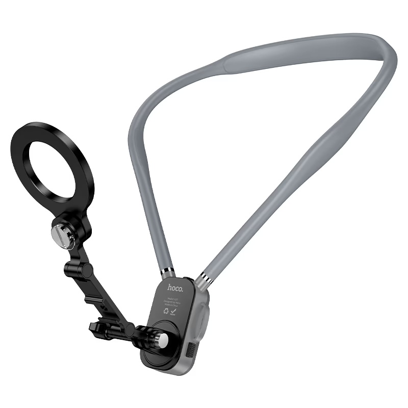 Hoco K31 Campo Magnetic Neck-Hanging Phone & Action Camera Mount - Grey
