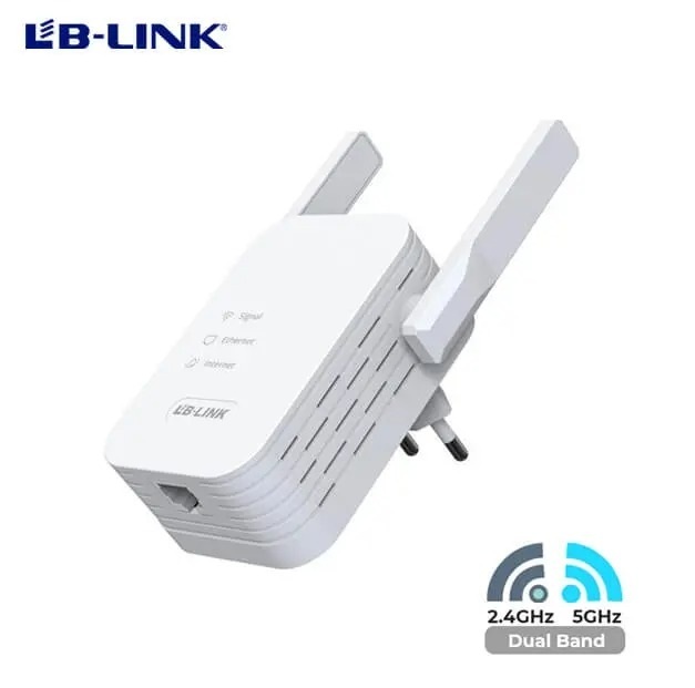 LB Link RE1200 Dual Band WiFi Range Extender Repeater - White