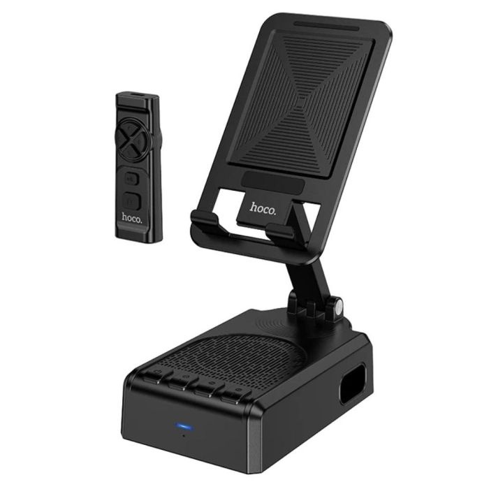 Hoco HC45 Wave Portable Bluetooth Wireless Speaker Phone Stand And Remote - Black