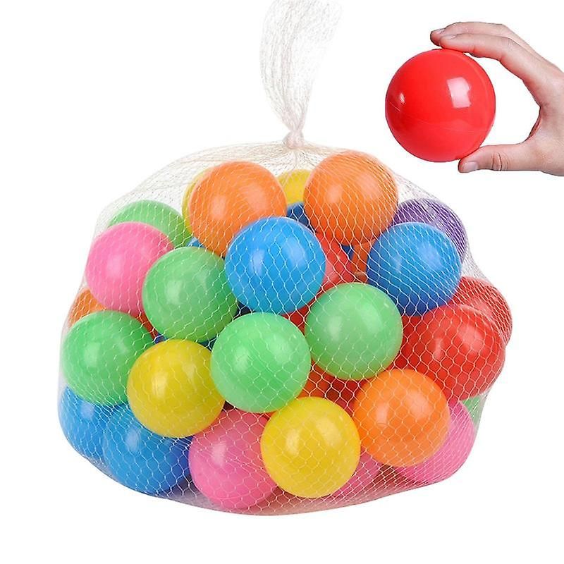 Baby Play Balls for Pool, Tent & Cricket 100 Pcs - Multicolor
