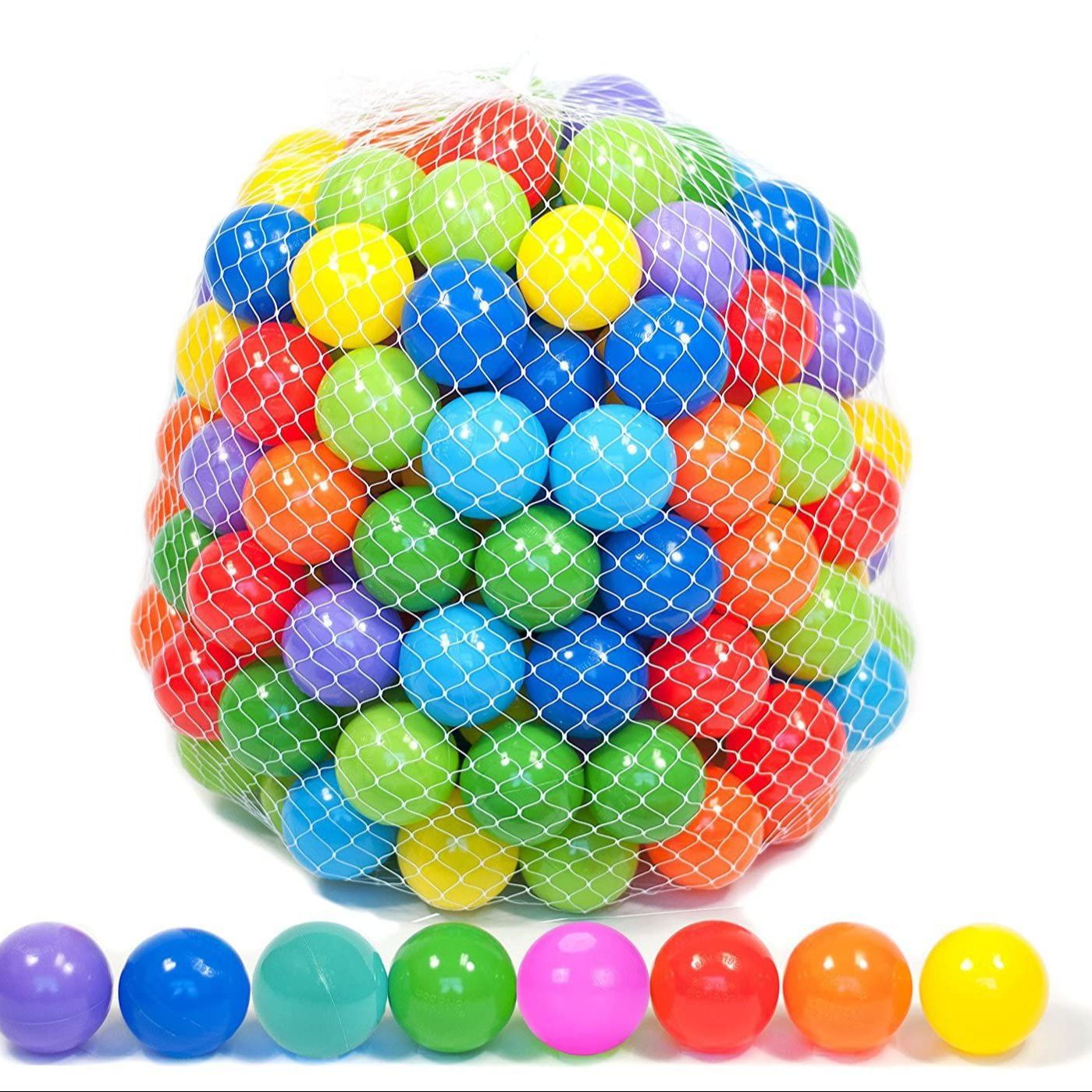 Kids Play Balls for Pool, Tent & Cricket 50 Pcs - Multicolor