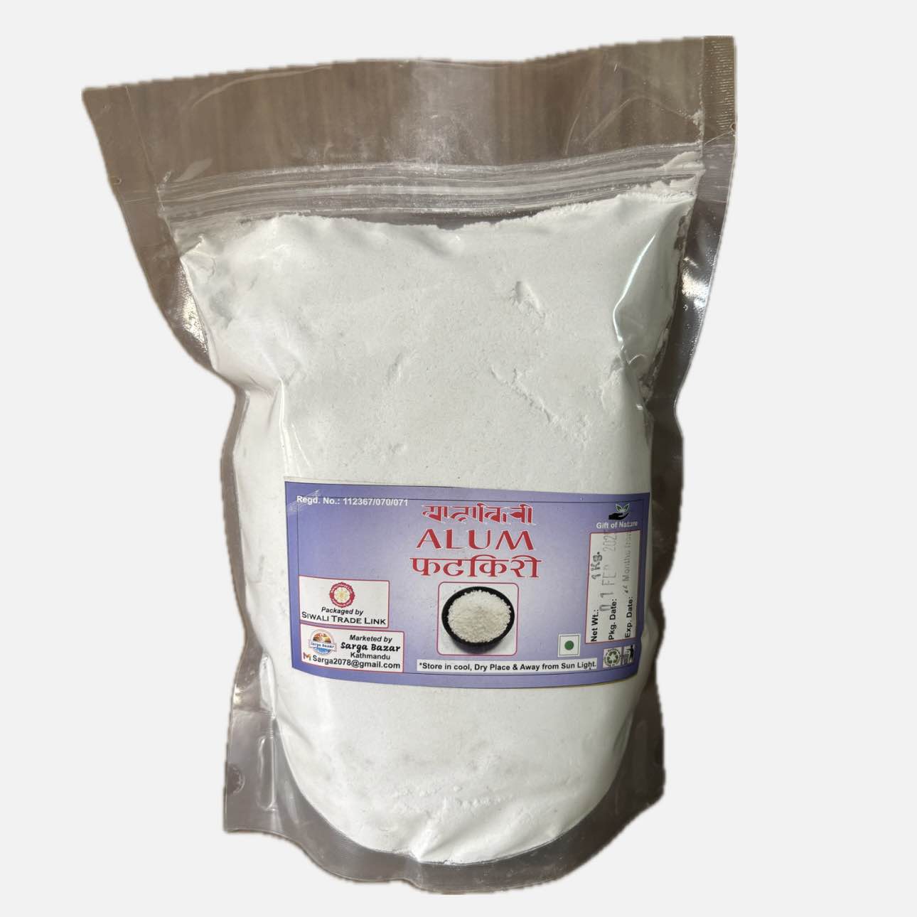 Alum Powder / Fitkiri Powder - 1Kg