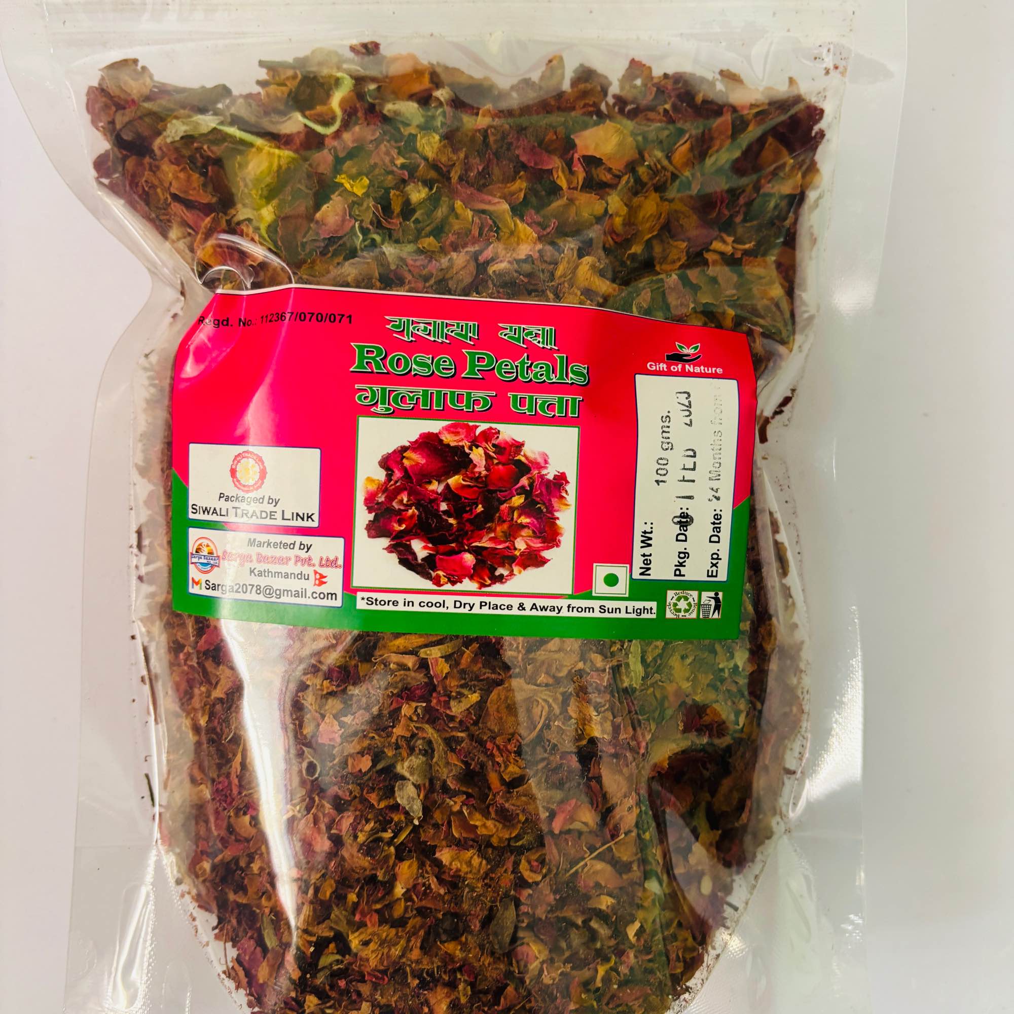 Sun Dried Rose Petal / Gulaf Patta / Rosepetals - 50 Gm