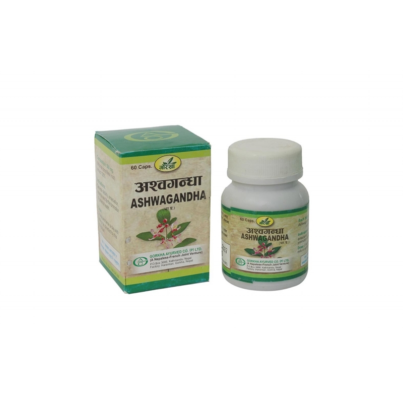 Ashwagandha Capsules Pack Of 4 - 60 Caps Each Gorkha Ayurved