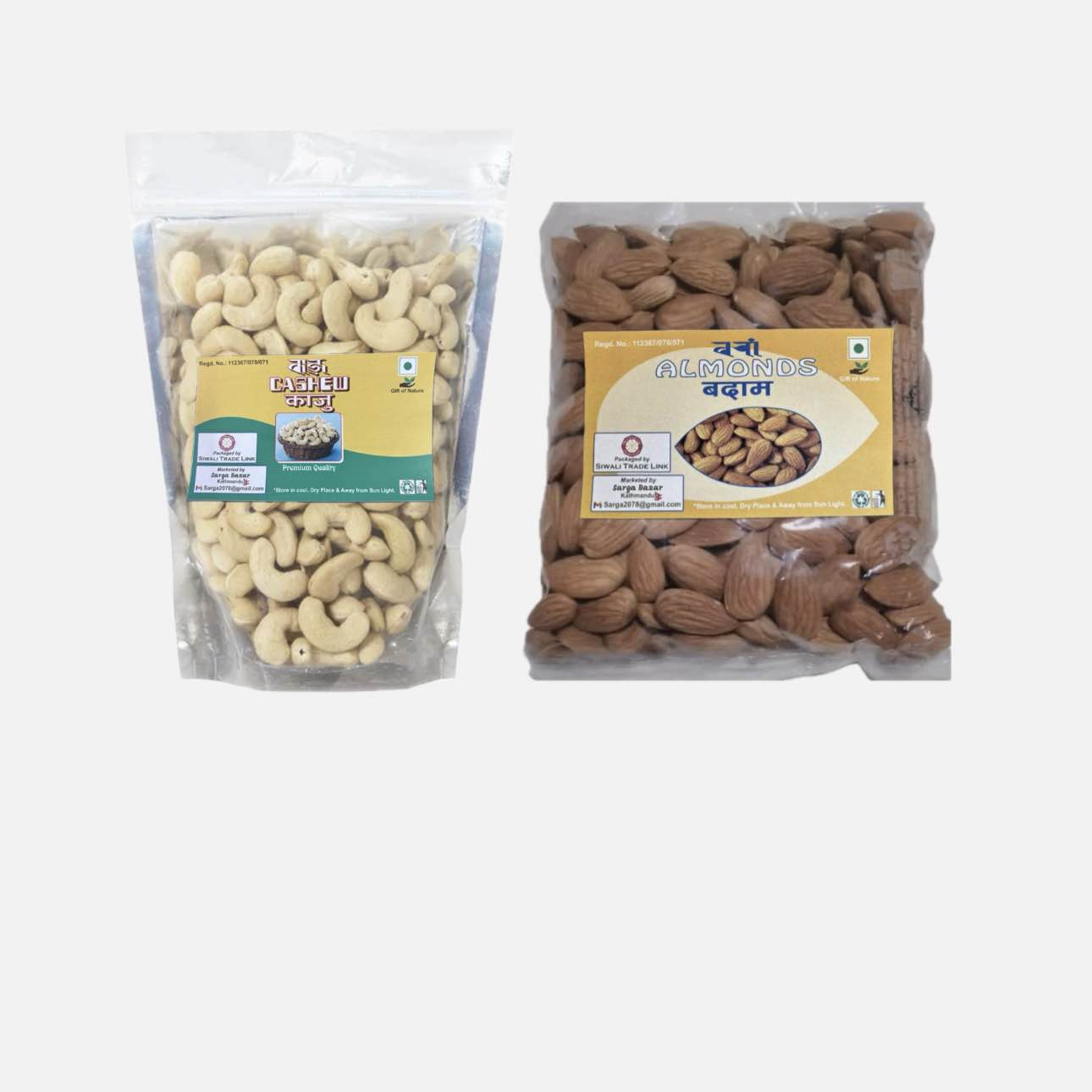 Cashew Almond Combo Kaju Badam - 500Gm Each