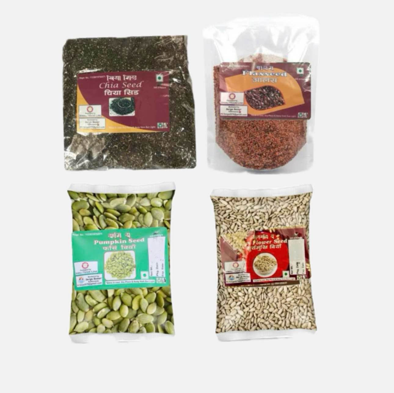 Seed Combo Pack Chia Flax Sesame Pumpkin - 400Gm Each