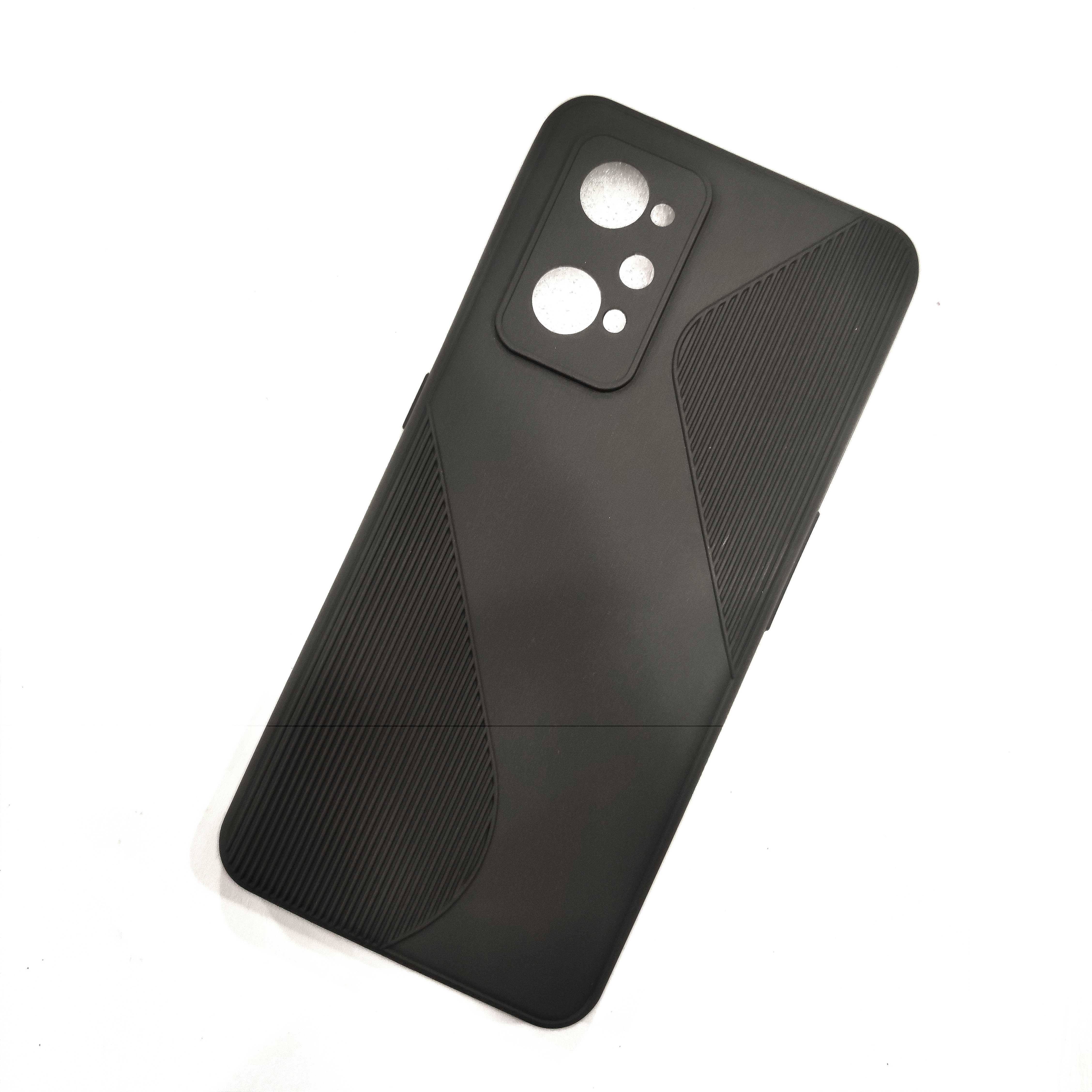 Realme GT Neo 2 Soft Silicone Side Pattern Case - Black