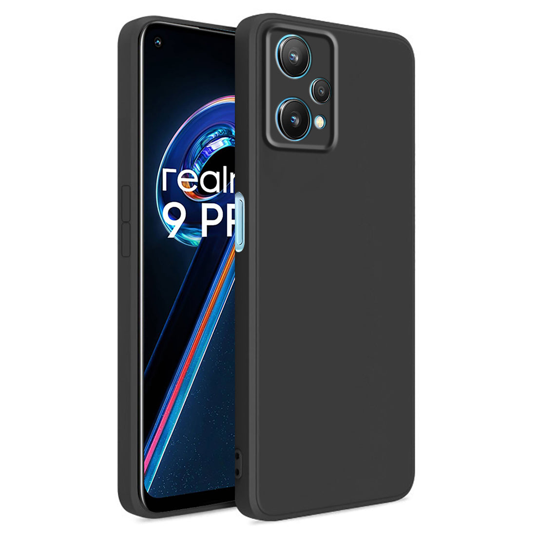 Realme 9 Pro+ Soft Silicone Fur Case - Black (Other)