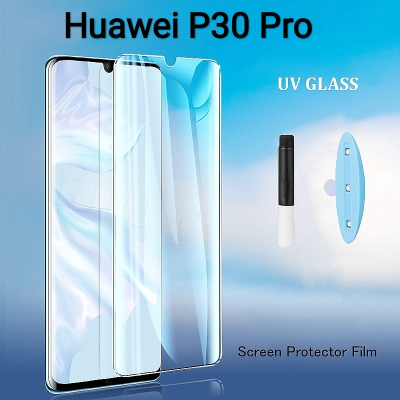 Huawei P30 Pro UV Curved Tempered Glass Kit