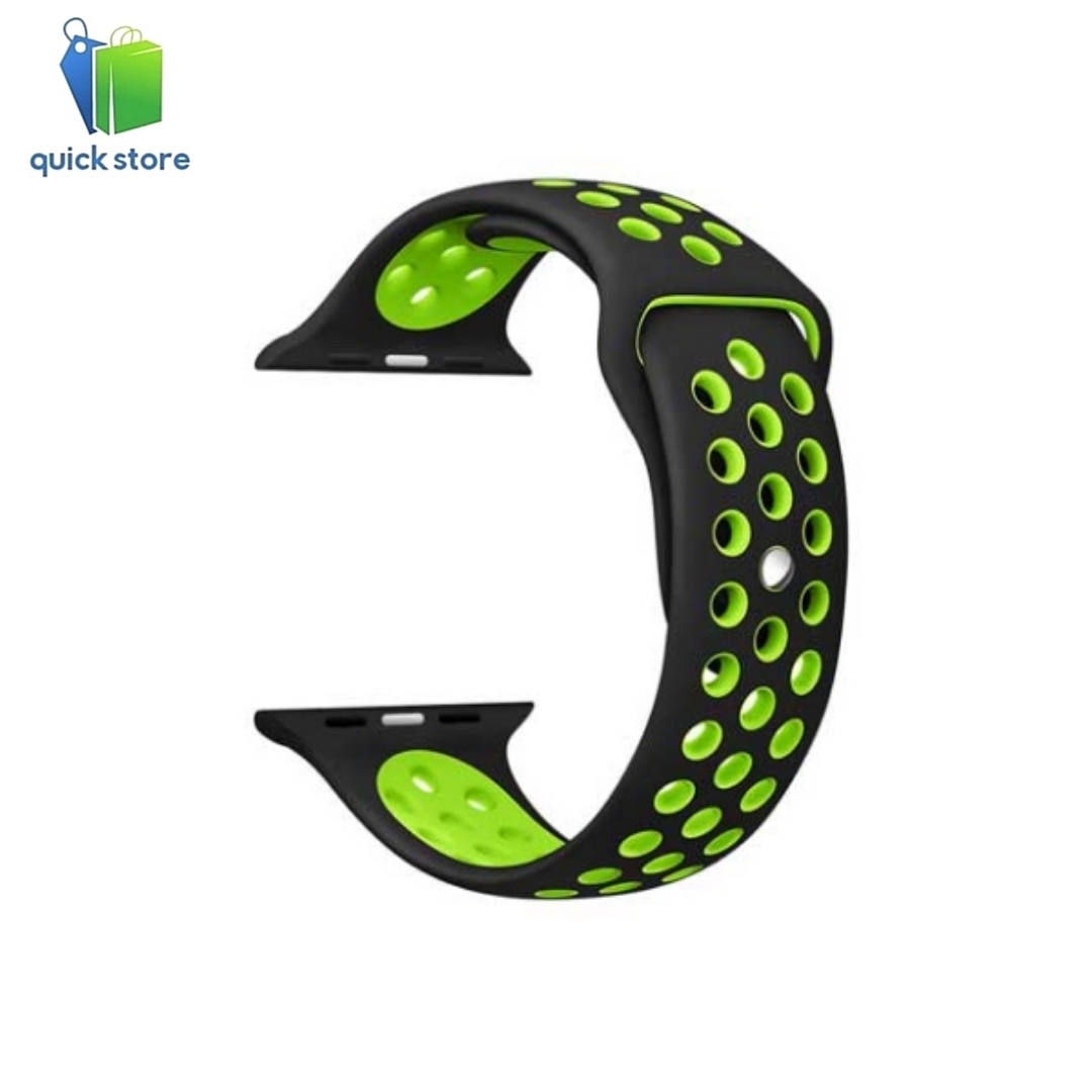 Apple Watch 38/40 Mm Silicone Strap - Black and green