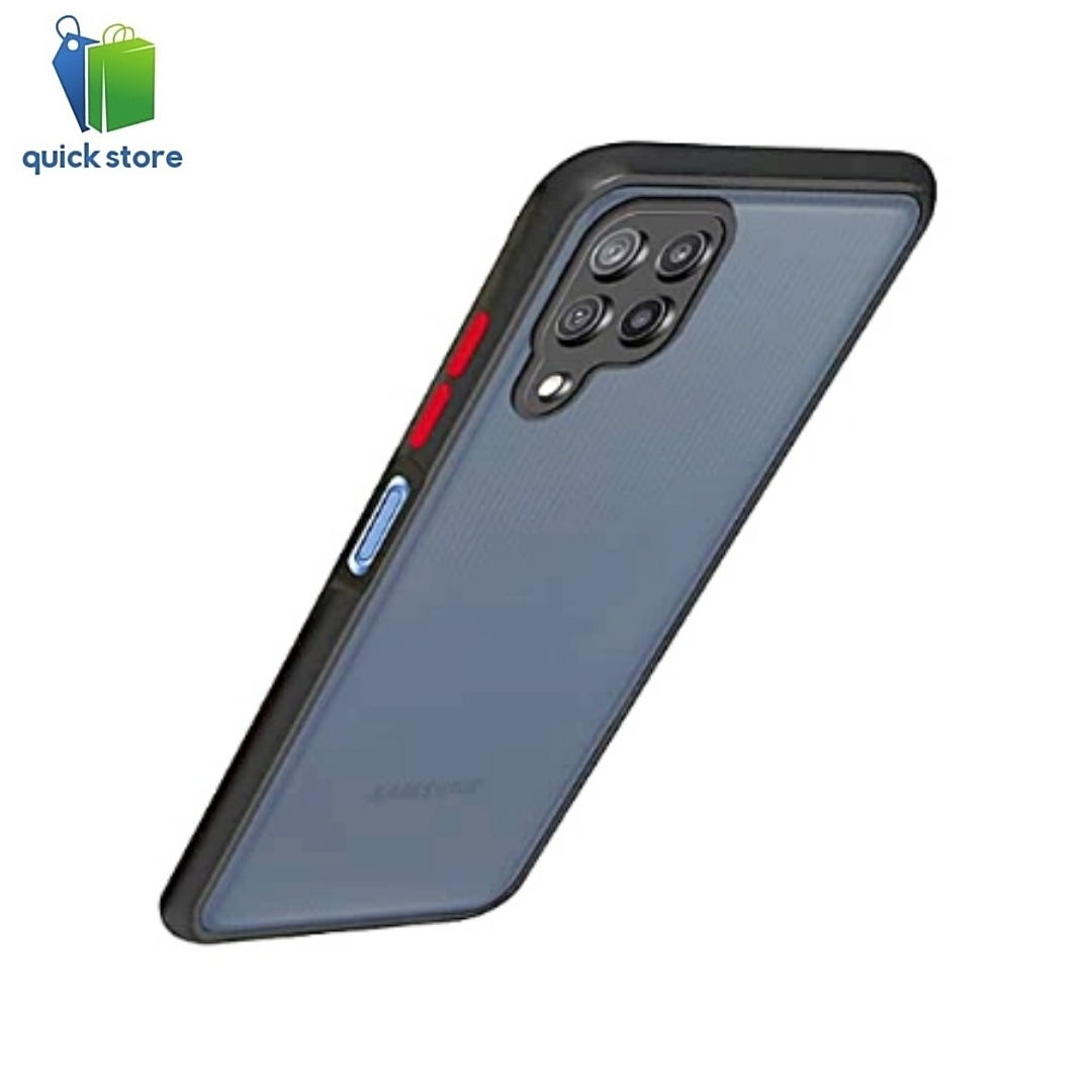Samsung Galaxy F22 Camera Protection Matte Semi Hard Cover - Black