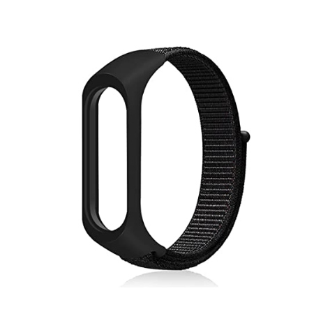 Mi Band 3 / 4 Soft Nylon Silicone Strap - Black (Not Specified)