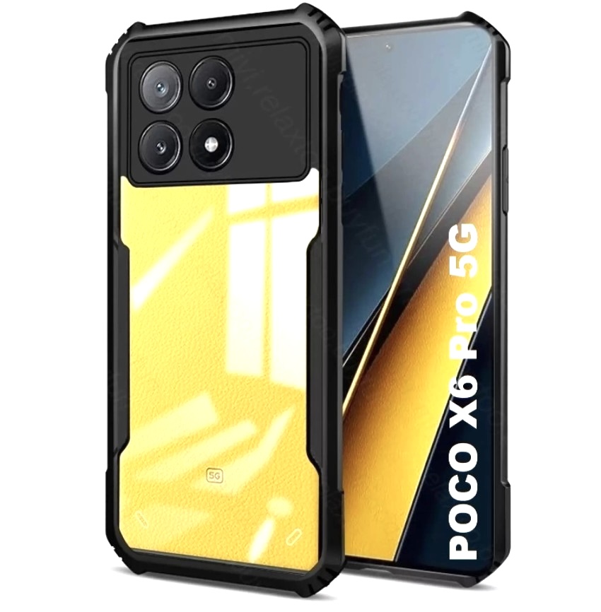 Poco X6 Pro 5G Ipaaky Transparent Side Bumper Cover - Black (Acer Liquid M220)