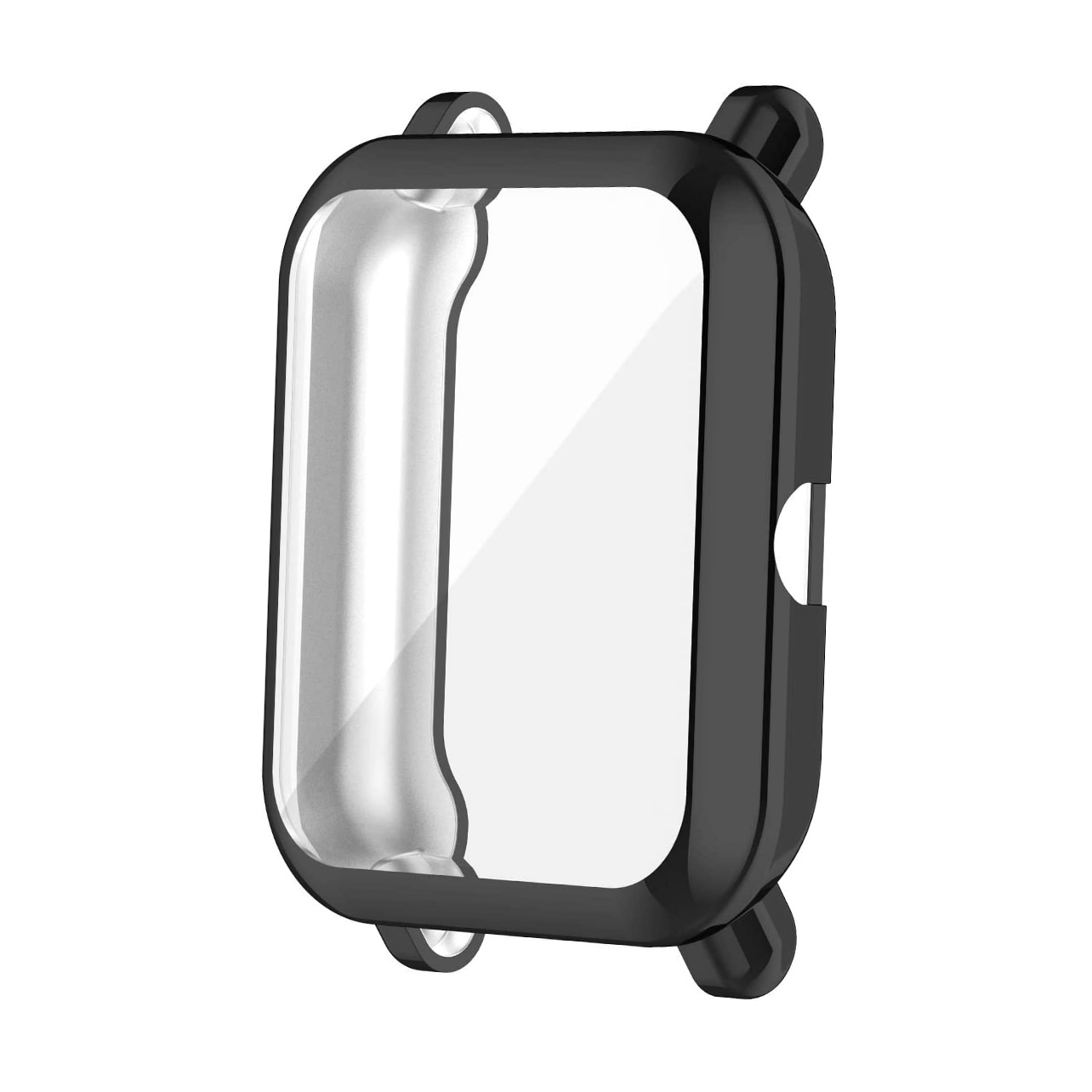Amazfit GTS 4 Mini TPU Clear Case With Glass Protector - Black