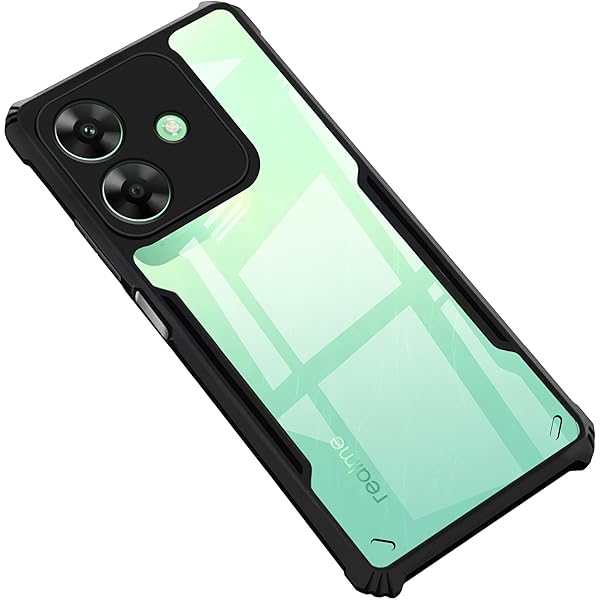 Realme C61 4G Transparent Back Border Cover - Black (Other)