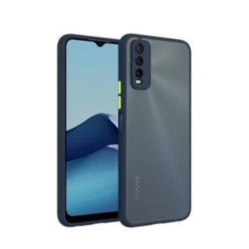 Vivo Y20 / Y20i Camera Protection Matte Semi Hard Case Cover - Blue