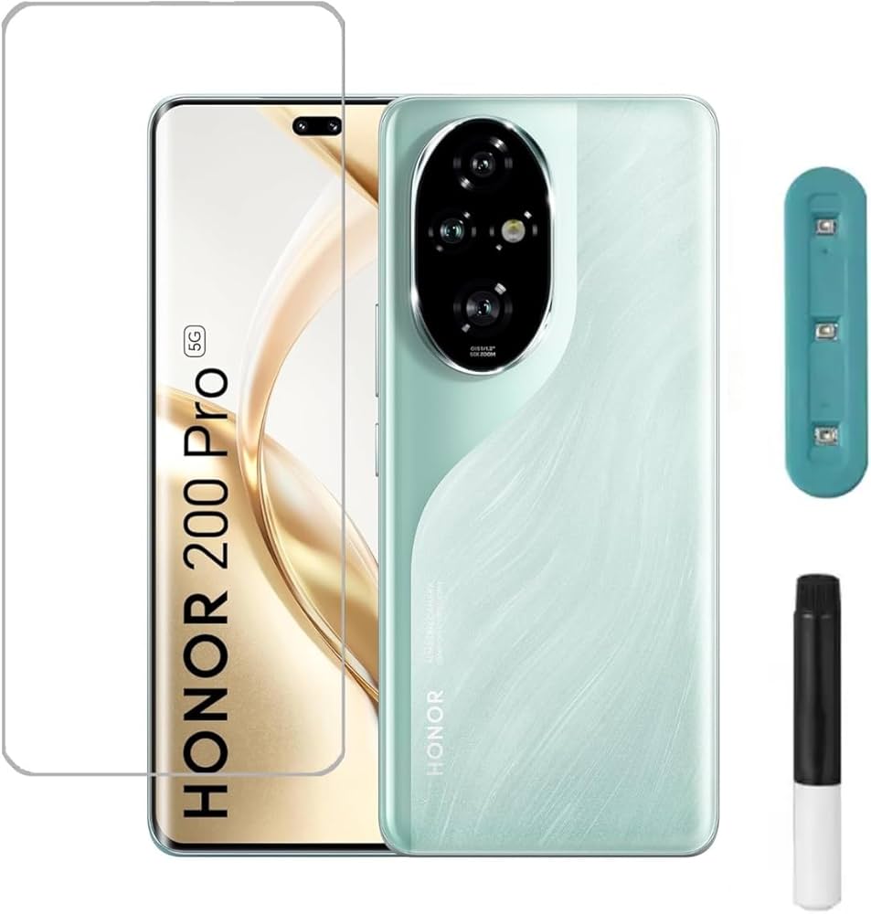 HONOR 200 Pro 5G UV Curved Tempered Glass Protector With UV Kit - Other