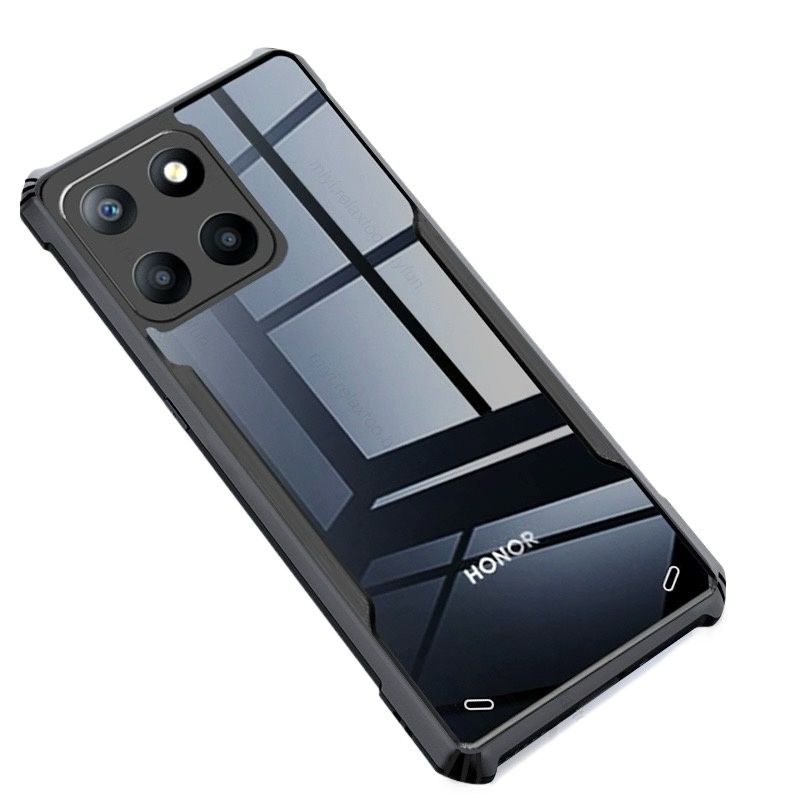 HONOR X6B Transparent Back Bumper Case  - Black (Other)