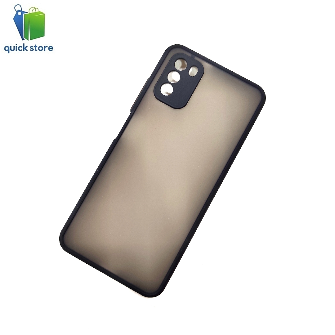 Poco M3 Camera Protection Matte Semi Hard Case Cover - Black