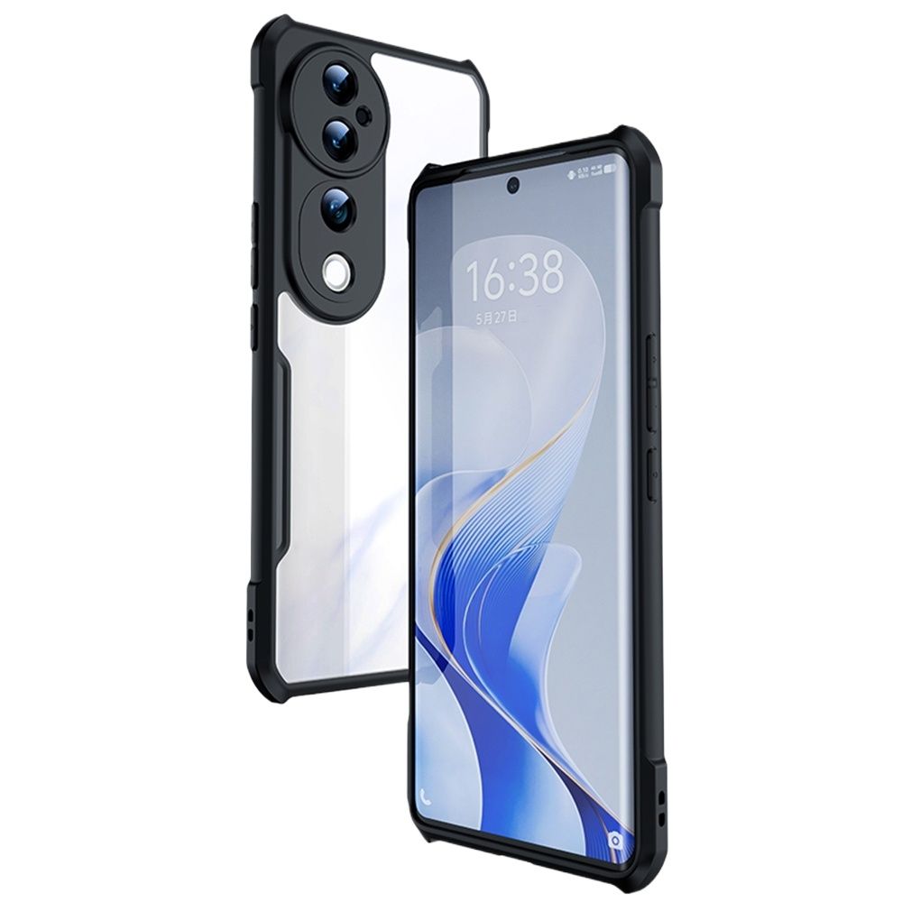 Vivo V40 5G Transparent Back Bumper Case - Black (Other)