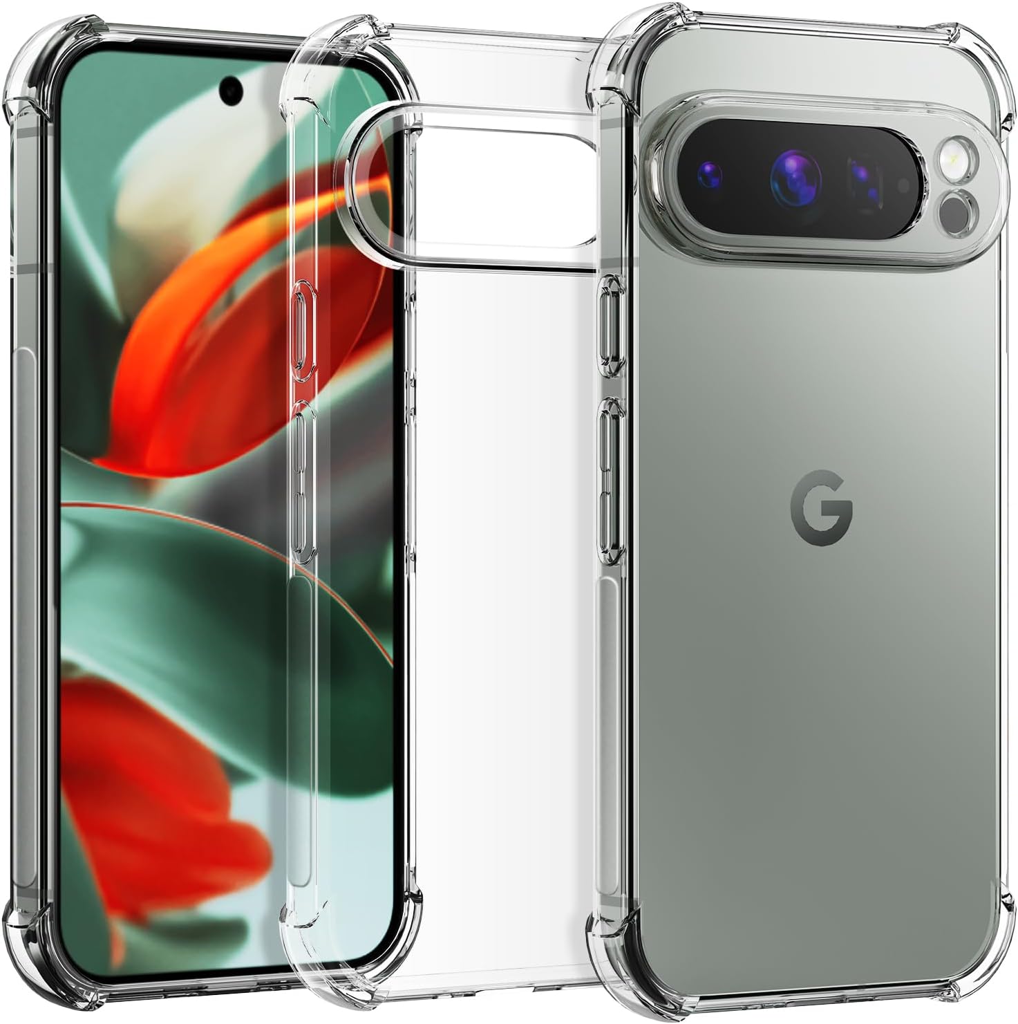 Google Pixel 9 Pro XL 5G Transparent TPU Bumper Case With Side Protection - Other