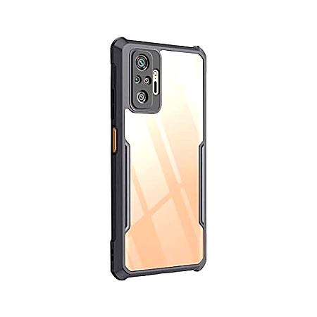 Redmi Note 10 Pro Transparent Back Bumper Case - Black