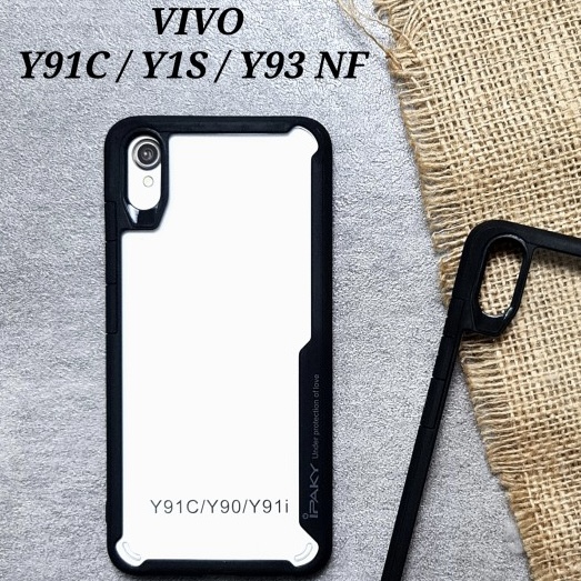 Vivo Y91 / Y91i / Y90 Transparent Back Bumper Case - Black