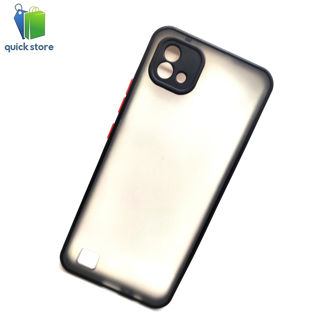 Realme C11 (2021) Camera Protection Matte Semi Hard Case Cover - Black