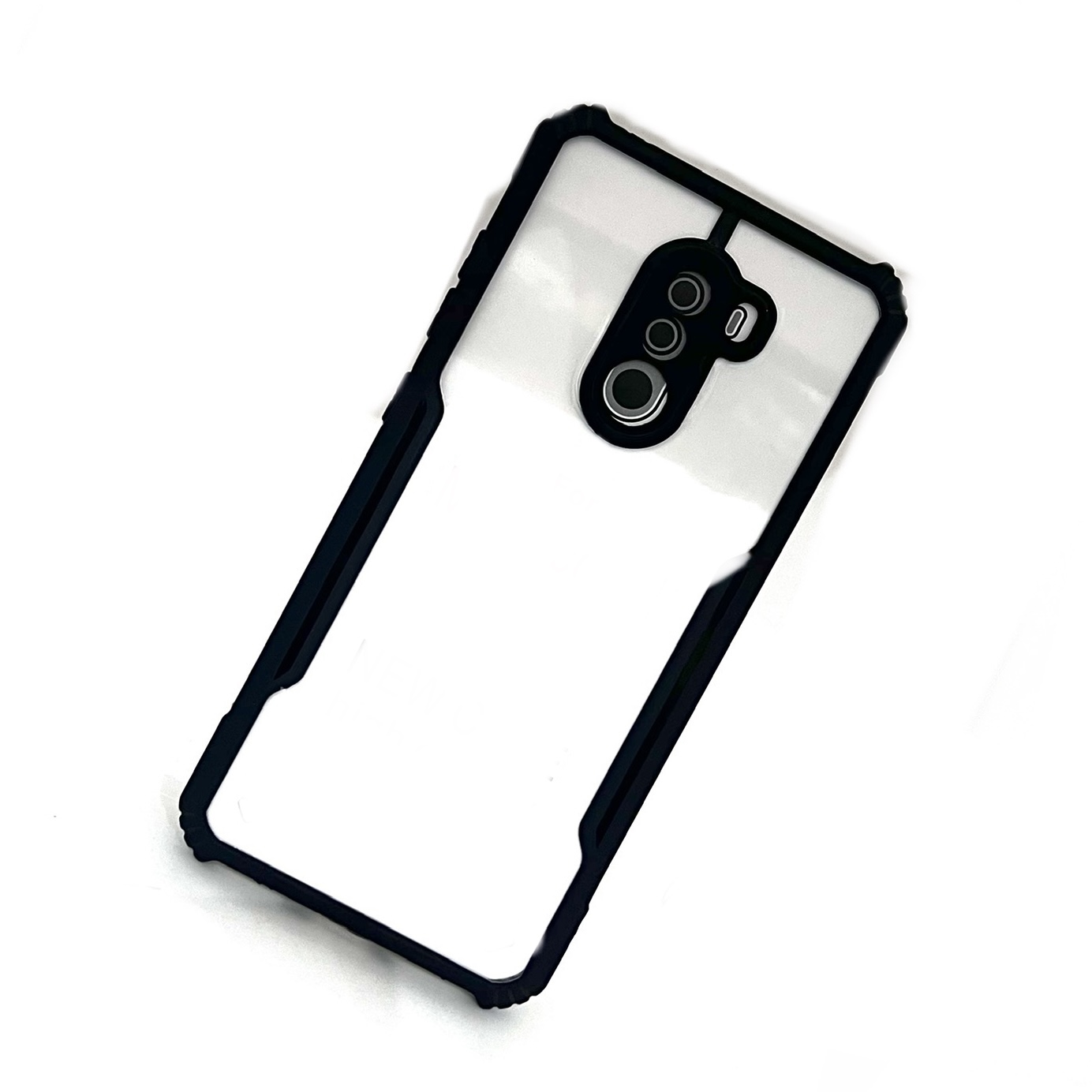 Poco F1 Transparent Back Bumper Case - Black