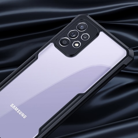 Samsung Galaxy A23 4G Transparent Back Bumper Case - Black
