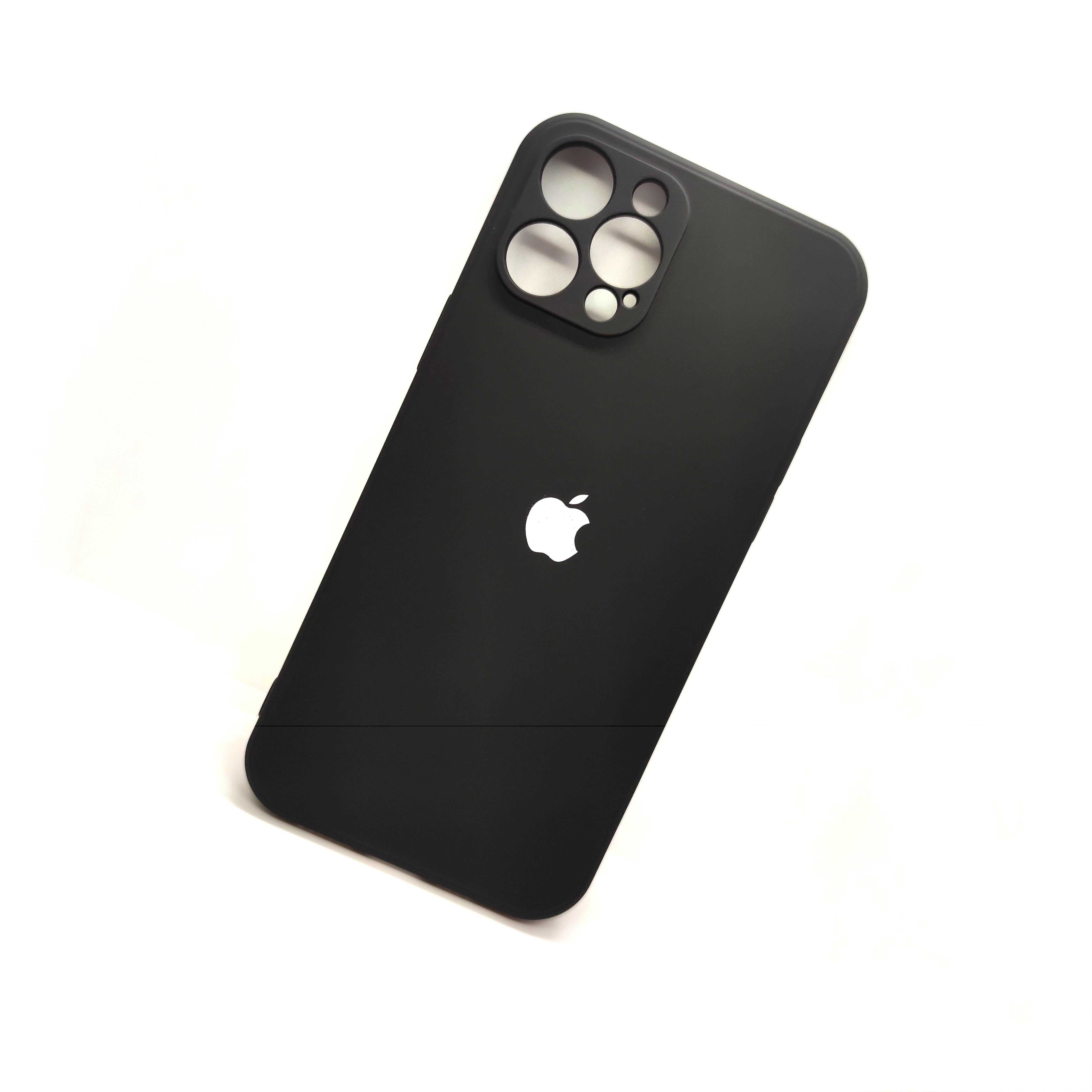 iPhone 13 Pro Max Soft Silicone Case With Microfiber Lining - Black