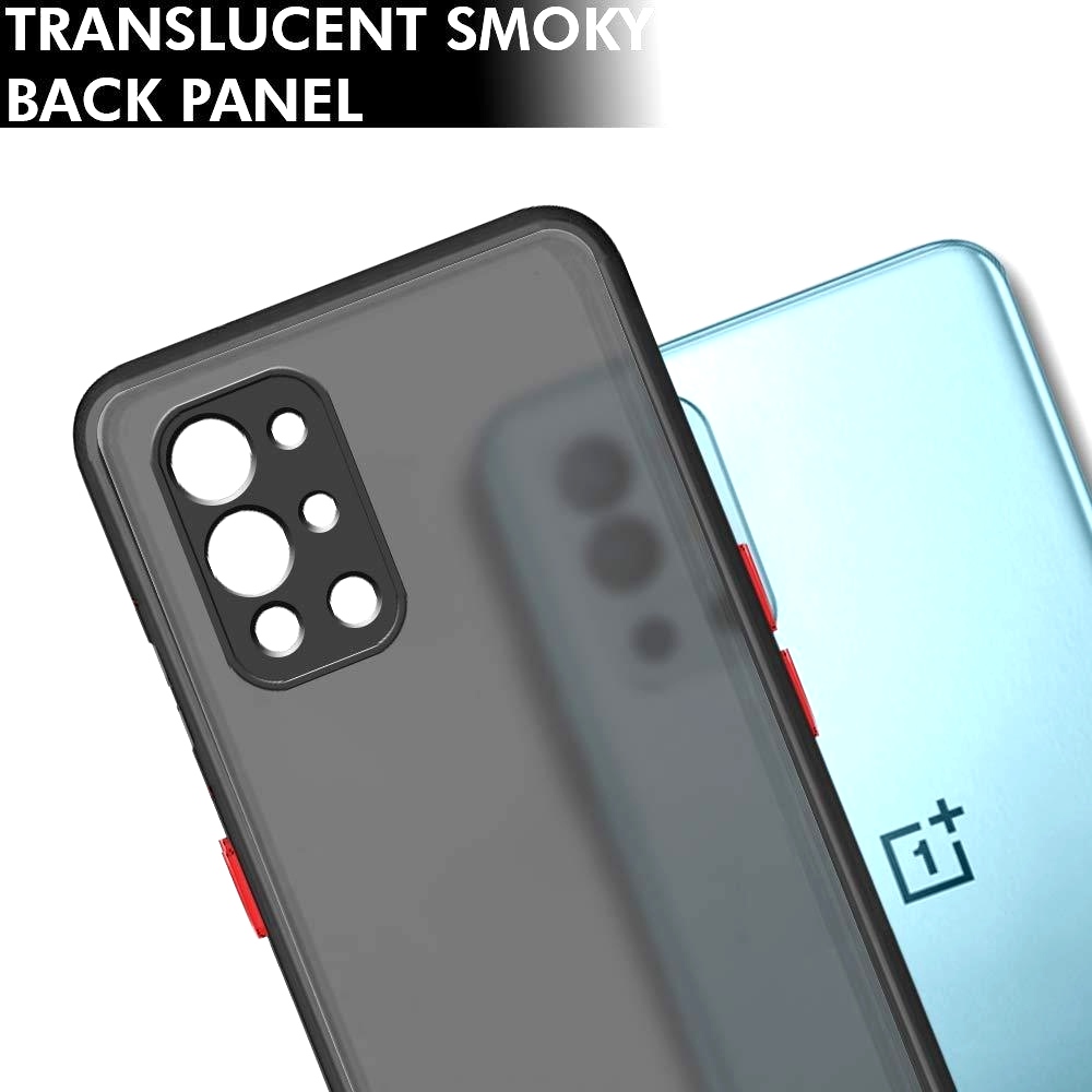 OnePlus 9 Pro Camera Protection Matte Semi Hard Case Cover - Black