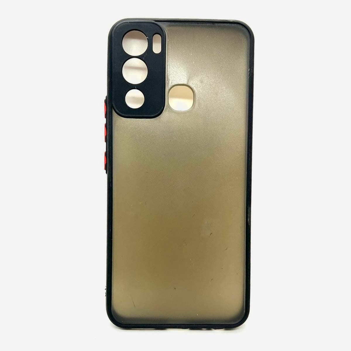 Infinix Hot 12i Transparent Bumper Case With Border Protection 