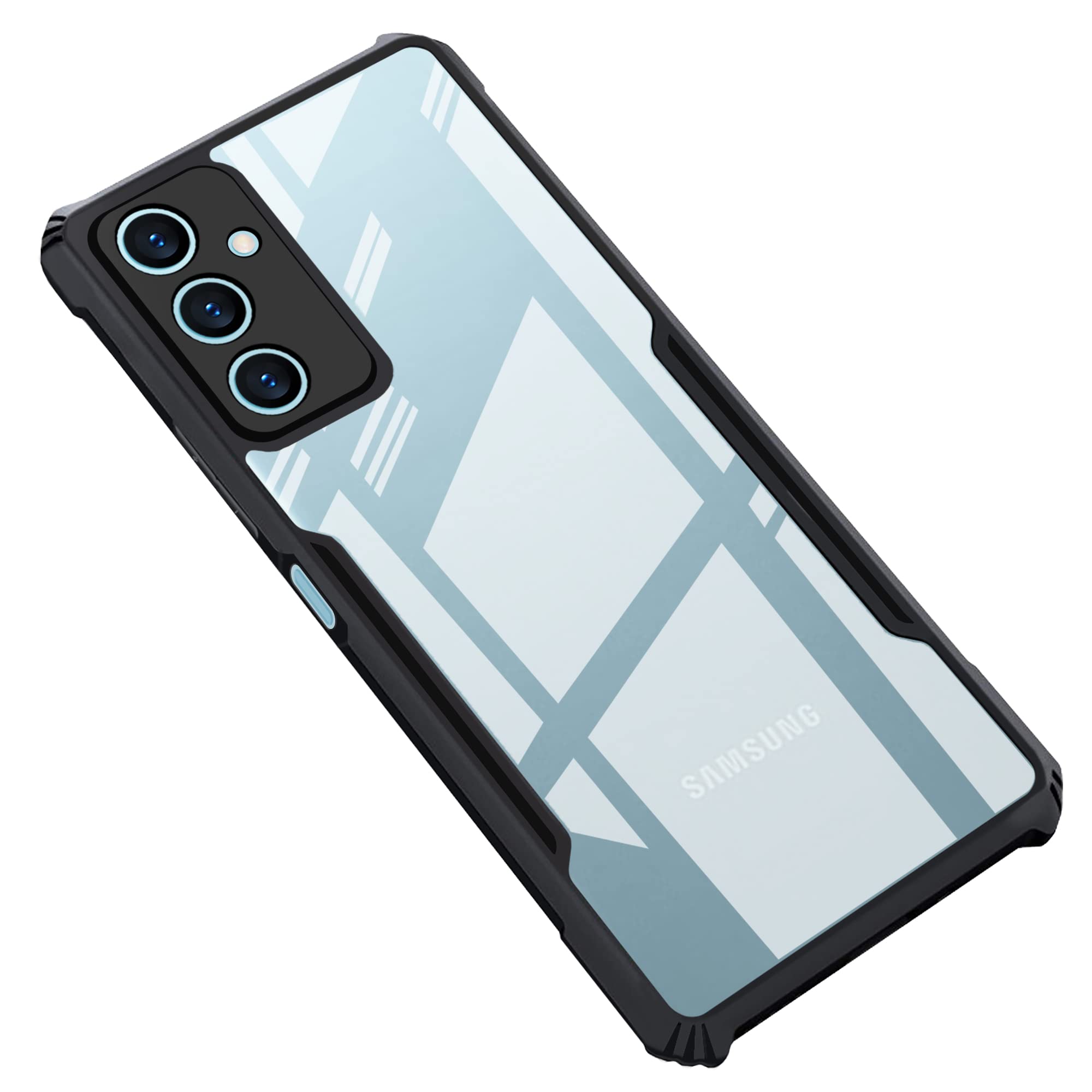 Samsung Galaxy M14 5G Transparent Back Bumper Case - Black (Other)