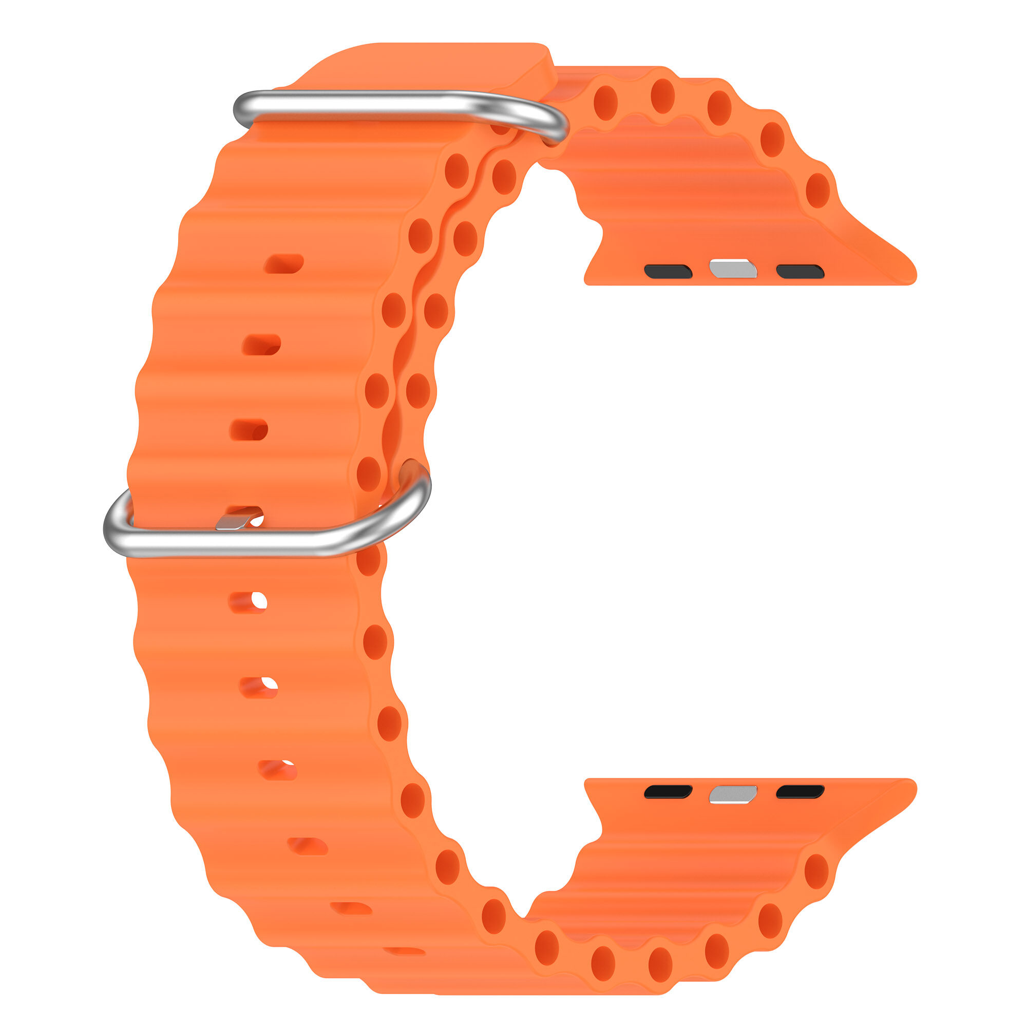 T800 Ultra Smartwatch Ocean Loop Strap - Orange (Freesize )