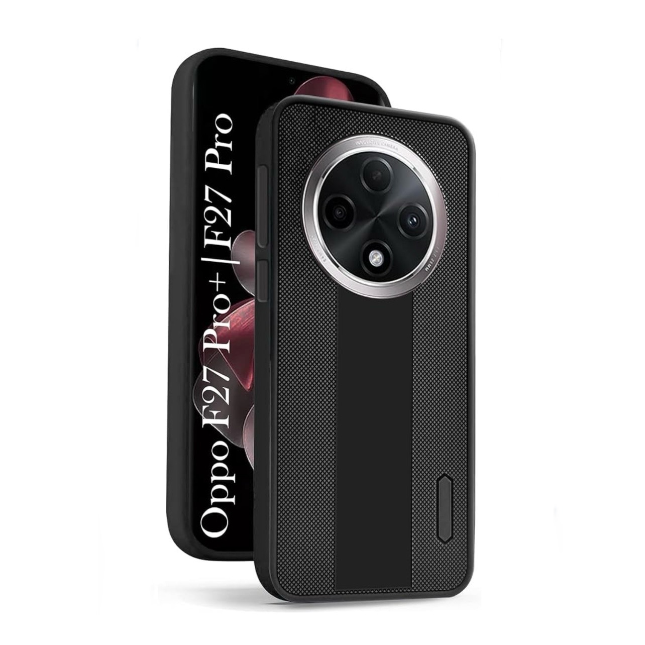 OPPO F27 Pro Plus Soft Silicone Niukin Case With Fur Lining - Black