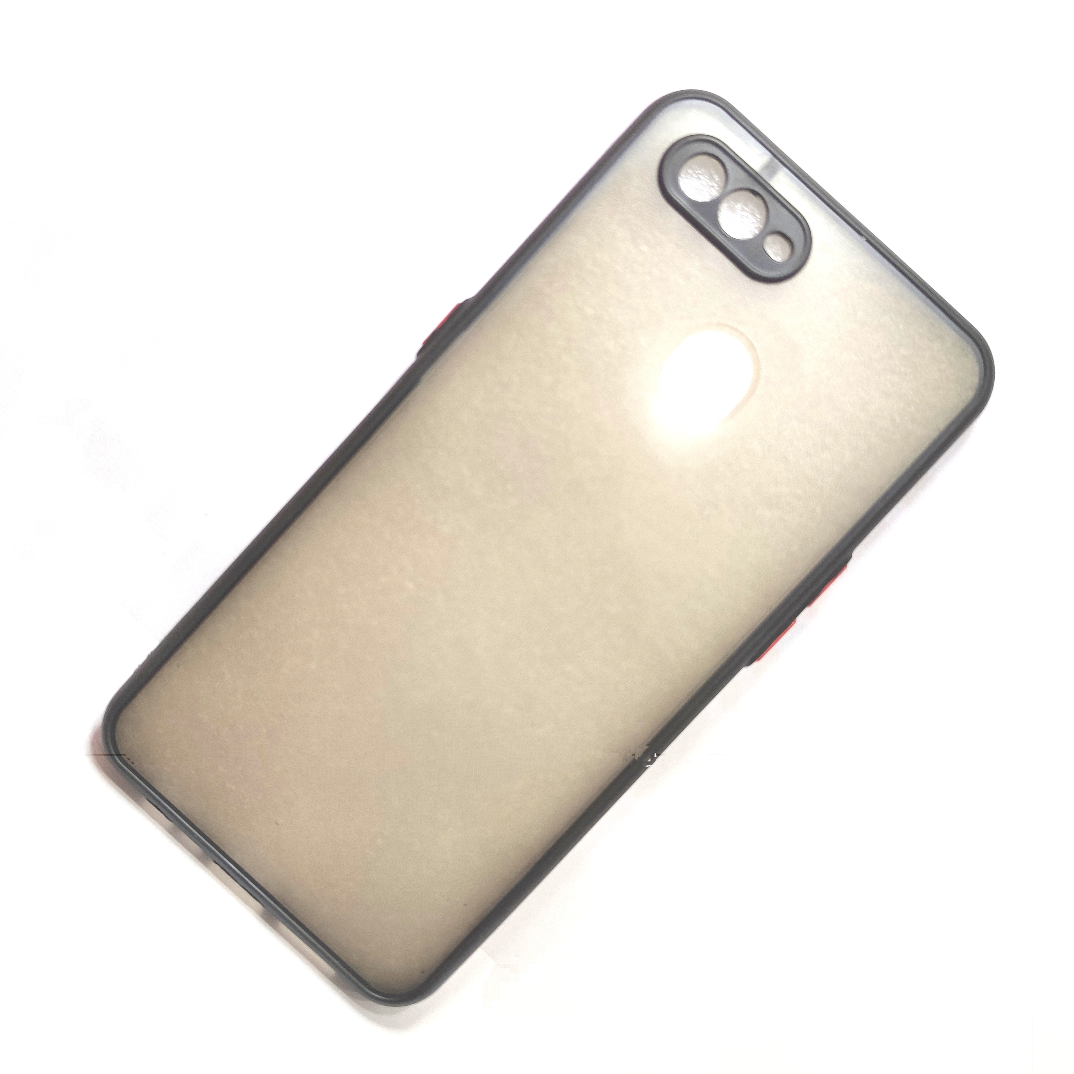OPPO A5s Camera Protection Matte Semi Hard Case Cover - Black
