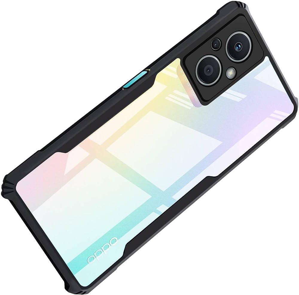 OPPO F21 Pro 5G Transparent Back Bumper Case  - Black (Other)
